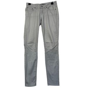 Prana Kara Jeans Womens 2/26 Organic Cotton Blend Low Rise‎ Skinny Jeans Gray